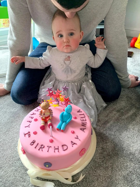 Premature Baby Born Smaller Than Her Toy Rabbit Celebrates First Birthday