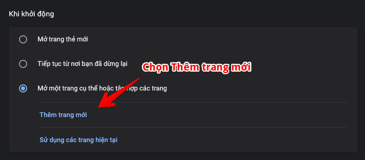 đặt Google làm trang chủ trên Chrome