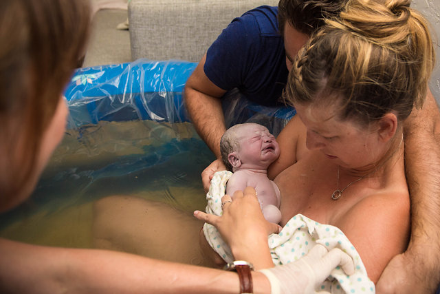 Mom's Moment Of Surprise Captured After Giving Birth To A Boy