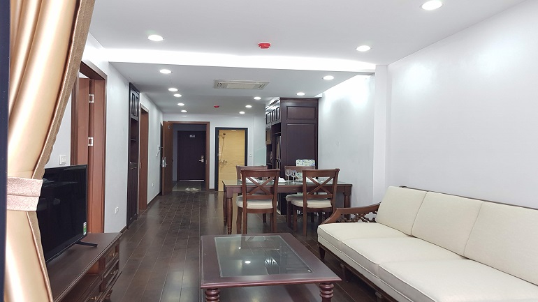 Elegant 2 – bedroom apartment with balcony in To Ngoc Van street, Tay Ho district for rent