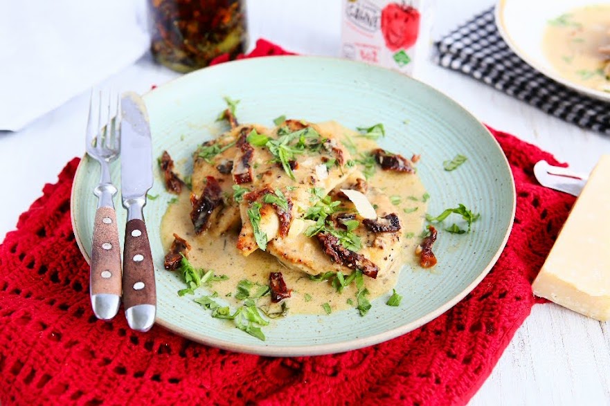 Chicken Cutlets in Creamy Sundried Tomato Parmesan Sauce