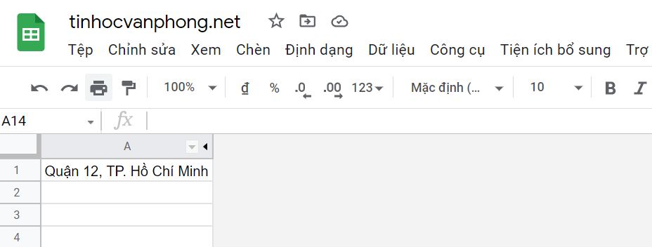 hướng dẫn ẩn cột trong google sheets