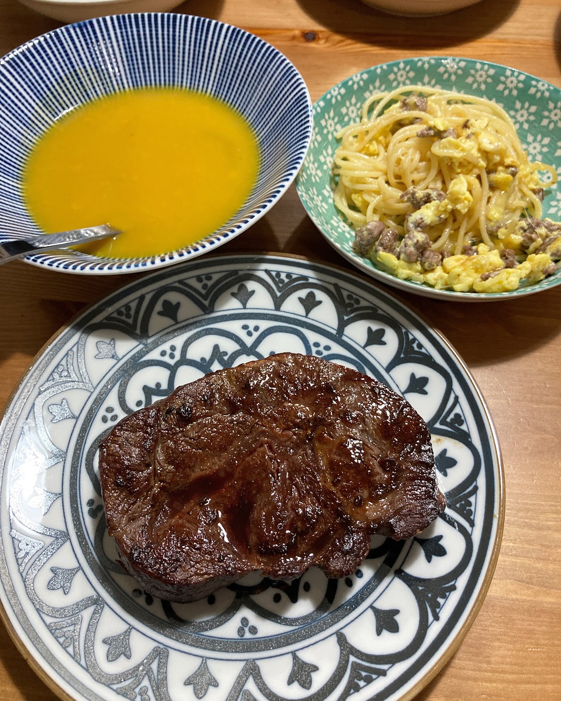 Home cooked steak