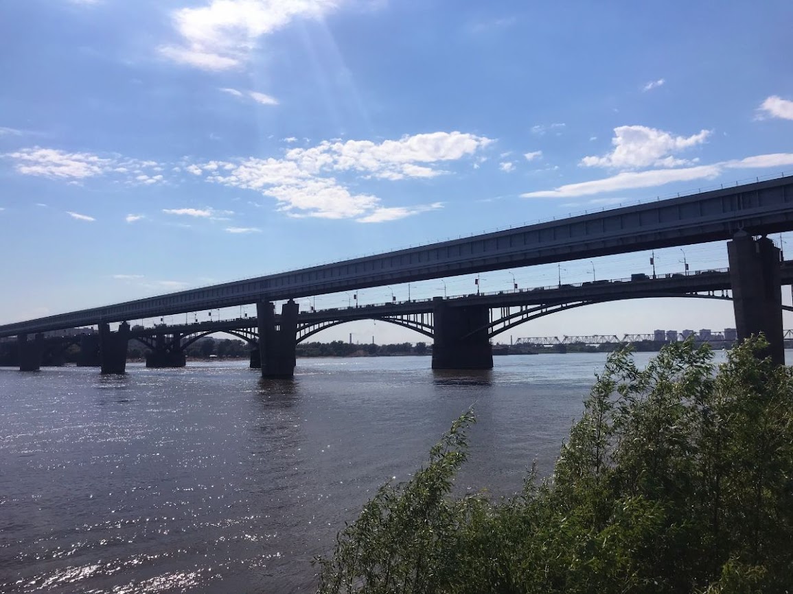 Bridge over Ob River novosibirsk