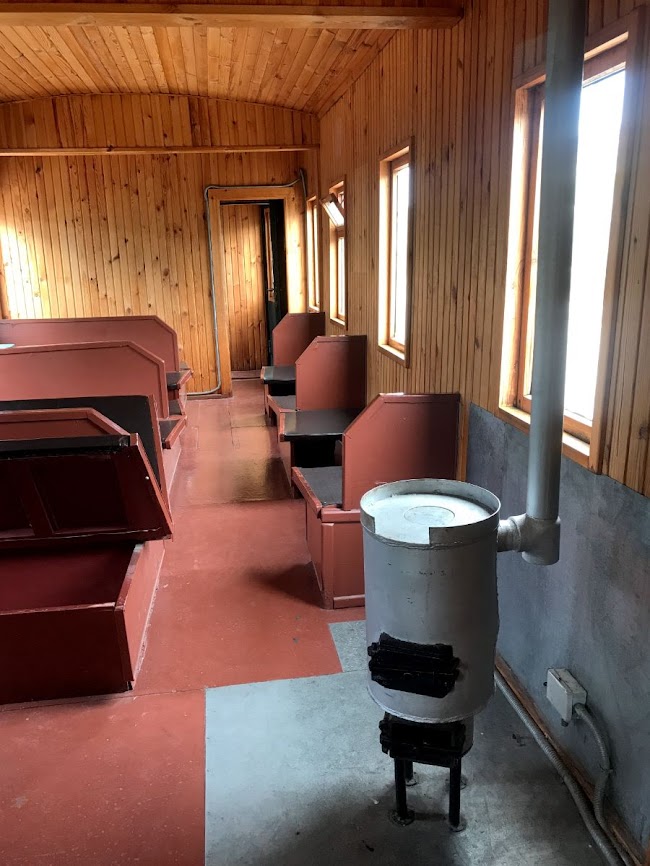 Wood stove in the train carriage Museum for Railway Technology novosibirsk