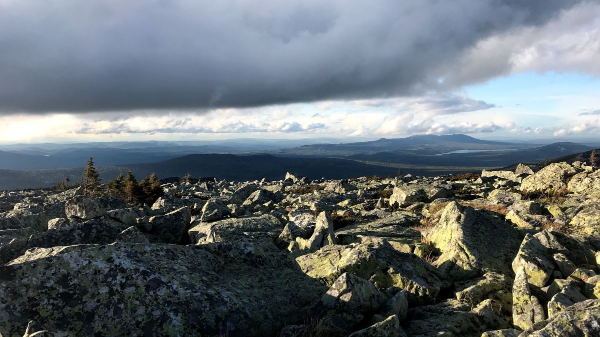 At the foot of the rocky peak of sredny nurgush zyuratkul 