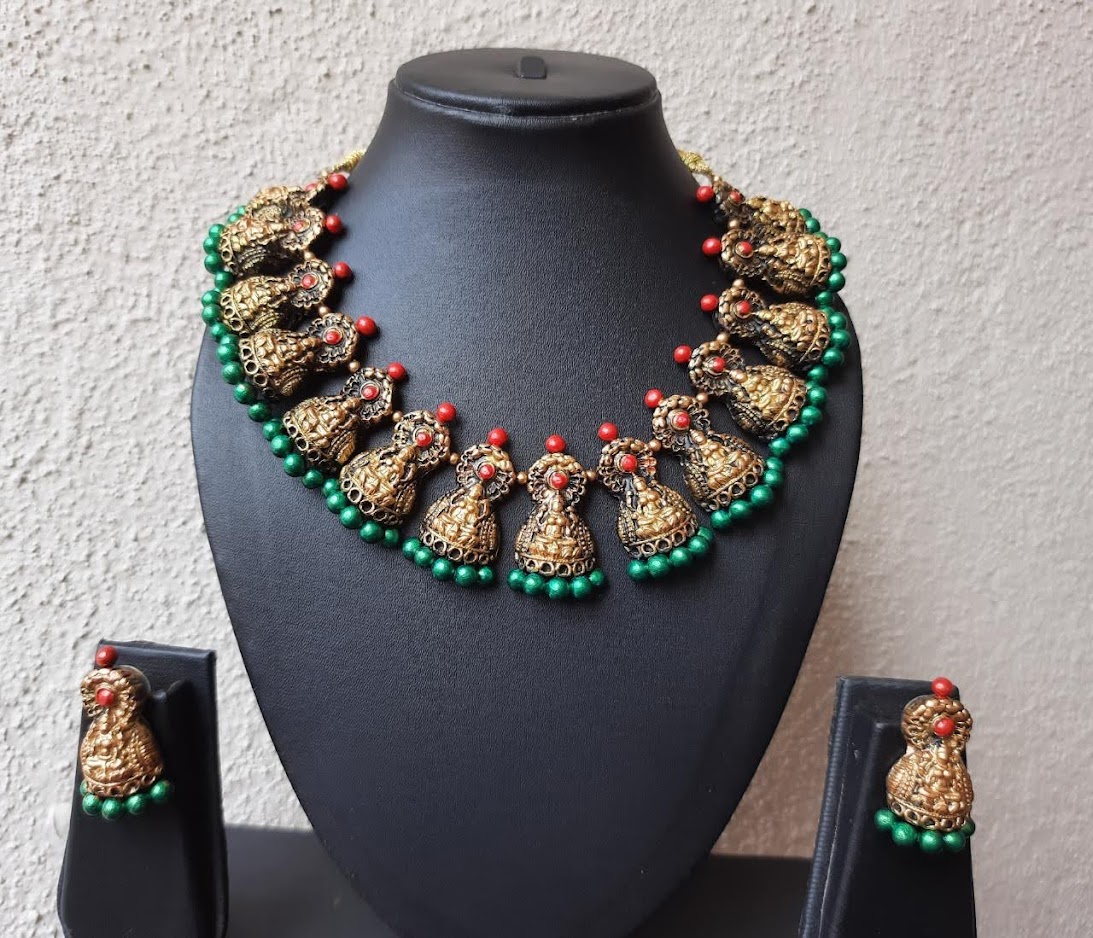 Hand Painted Terracotta Jewellery by Artist