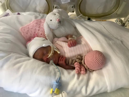 Premature Baby Born Smaller Than Her Toy Rabbit Celebrates First Birthday