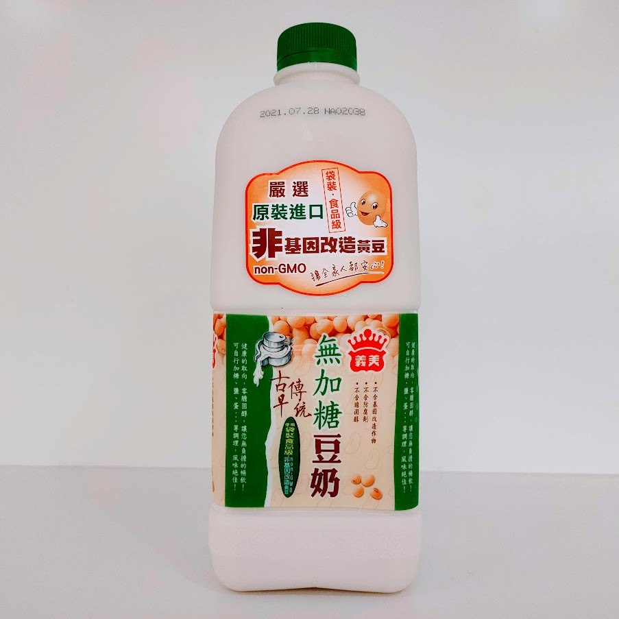 【豆漿】義美古早傳統豆奶-無加糖 2000ml