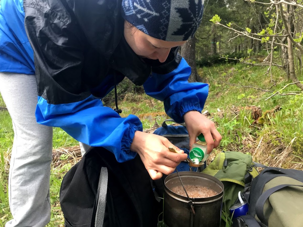 preparing lunch in the ural mountains zyuratkul national park 