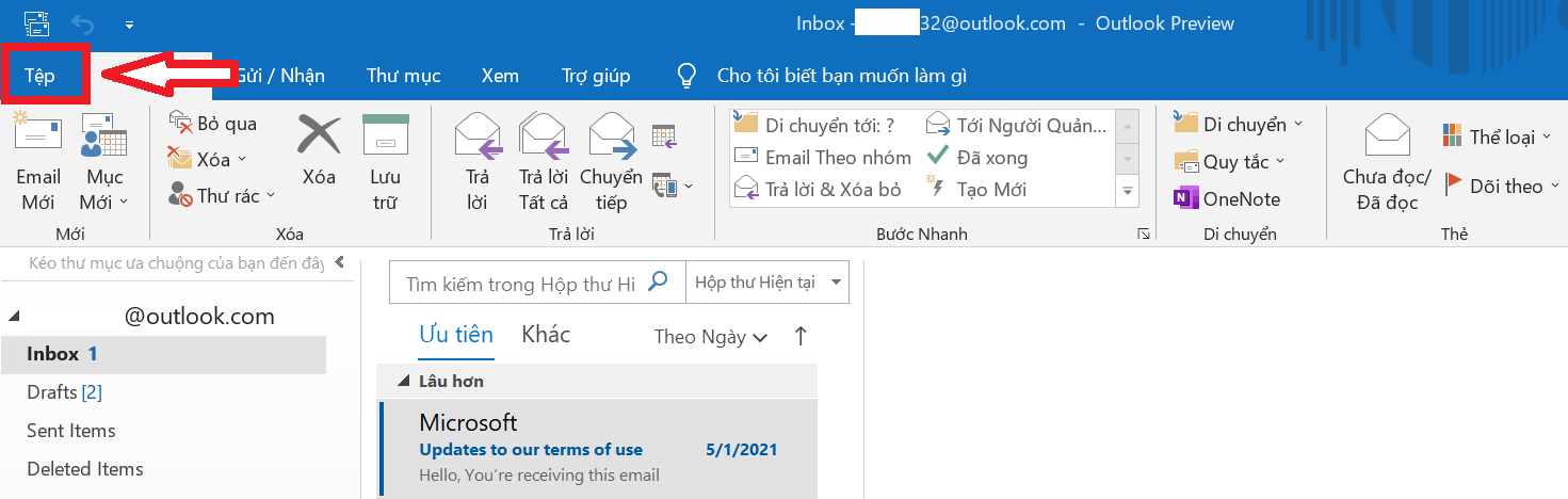 hướng dẫn cài đặt gmail trên outlook