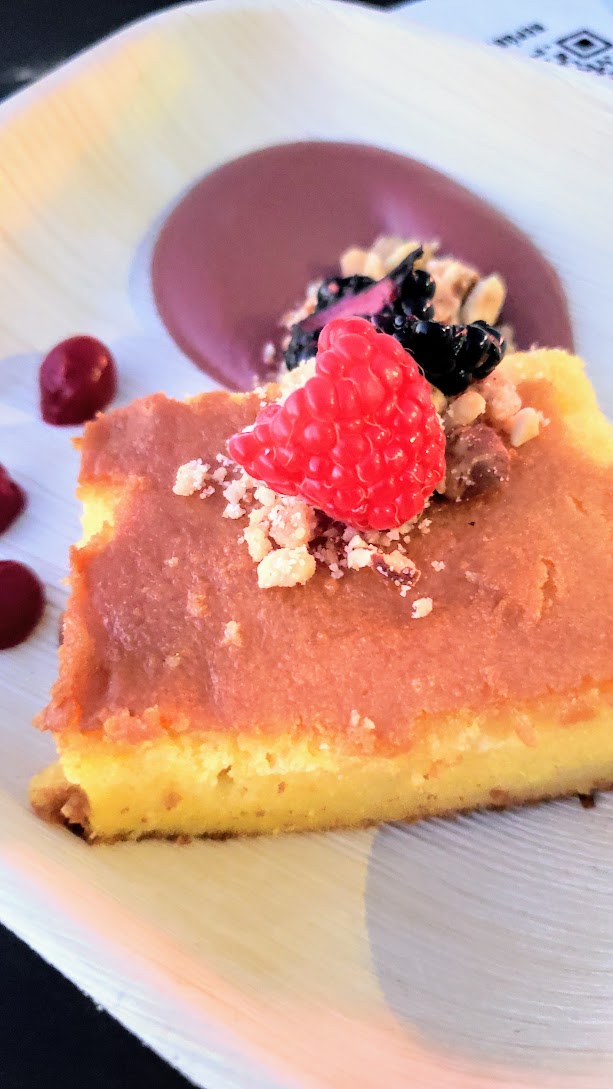 The Lot Zidell yards was the location for Feast Portland's Dinner and a Movie event, Feast Flicks. Republica and Like Water for Chocolate were the dinner and movie pairings for tonight. Here's dessert of Pan de elote, Mole Rosado, Hazelnut