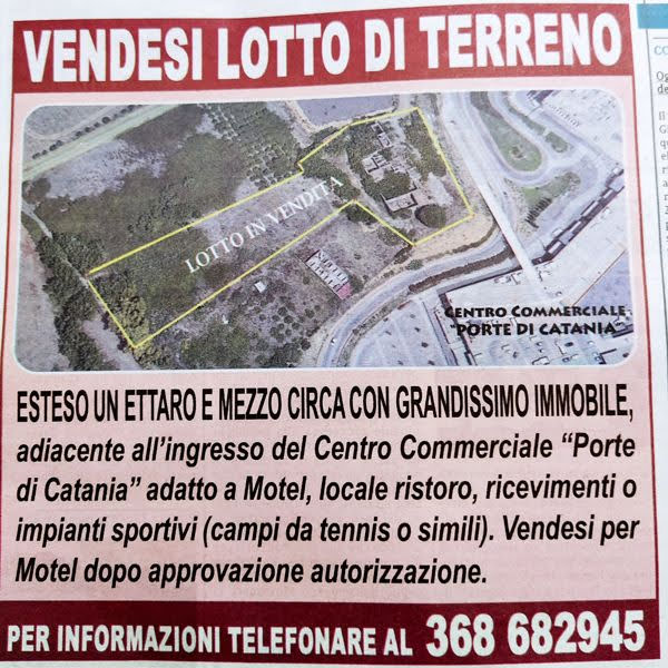 Lotto vendesi Porte di Catania