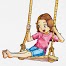Watercolor sketch of a little girl on a swing