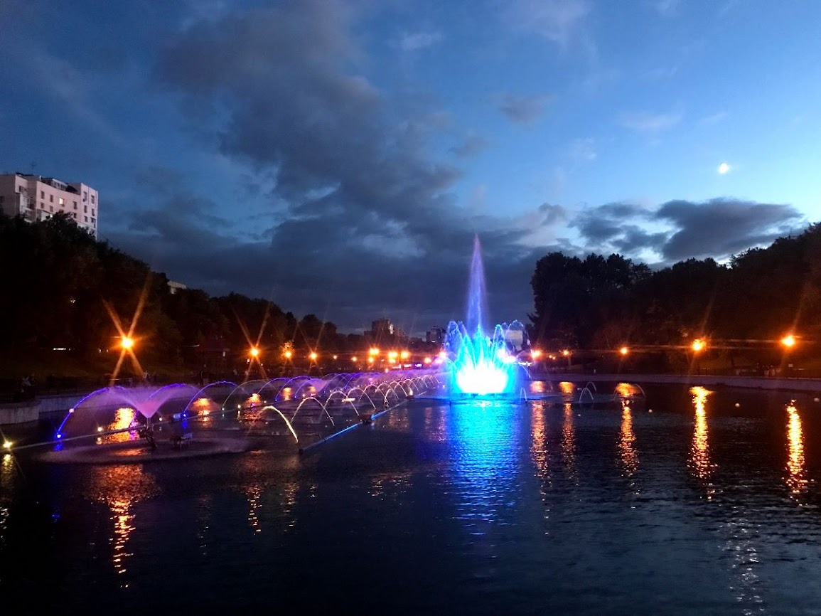 Fountain Show in Park Dinamo khabarovsk