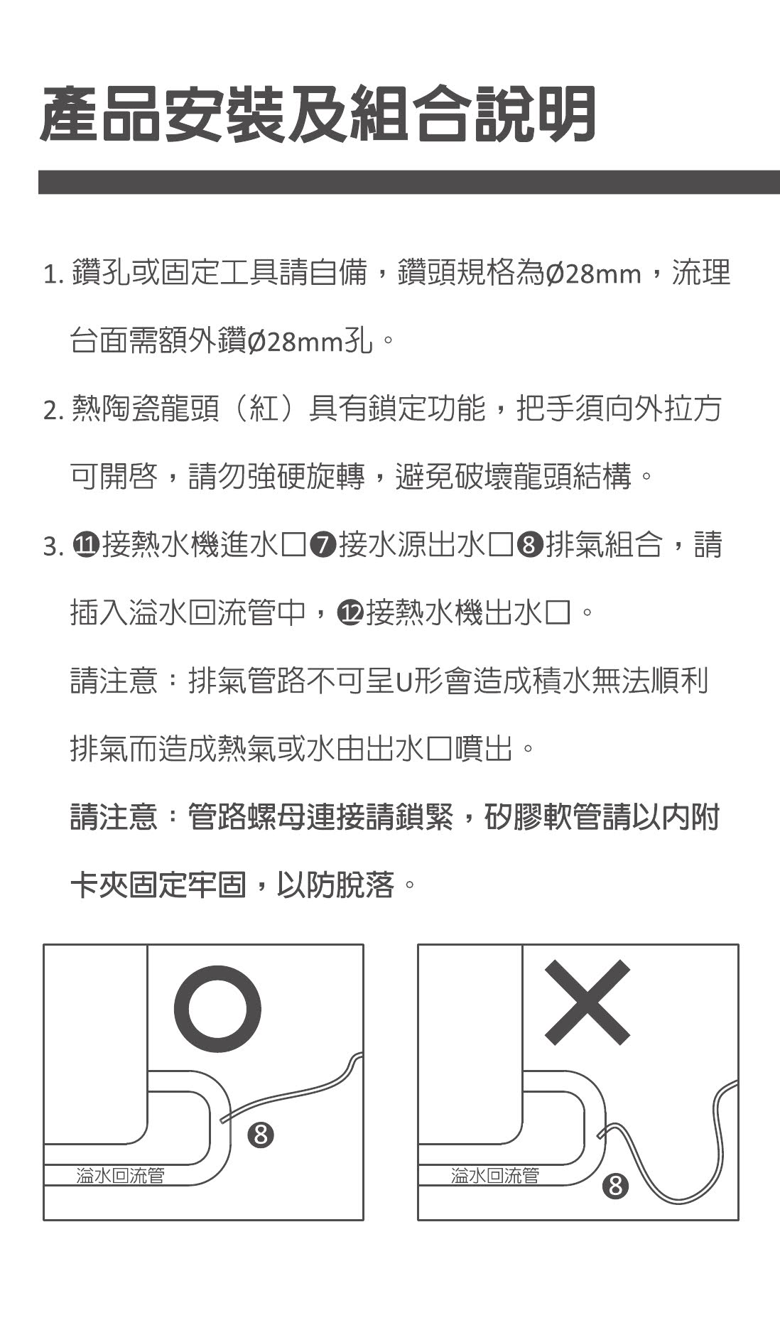 賀眾牌 廚下型熱水機 UW-2202HW-1-安裝說明書