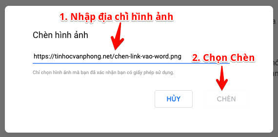 chèn ảnh vào google doc