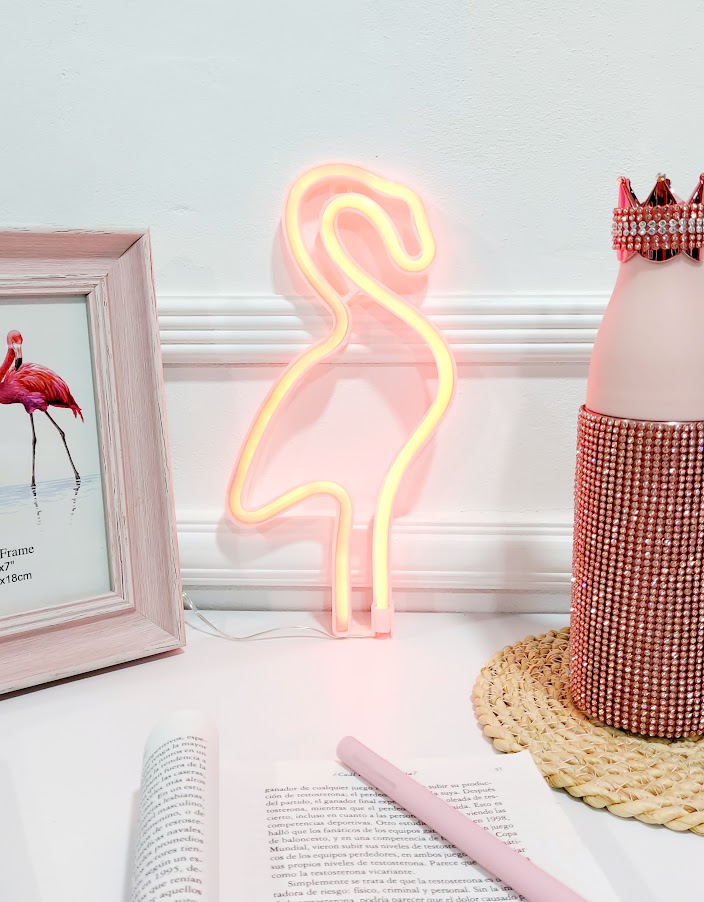 Lampara decorativa con Forma de Flamingo