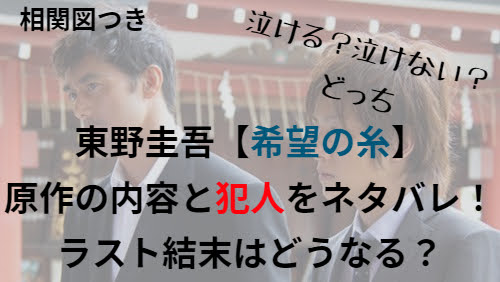 東野圭吾　希望の糸　相関図　犯人　ネタバレ