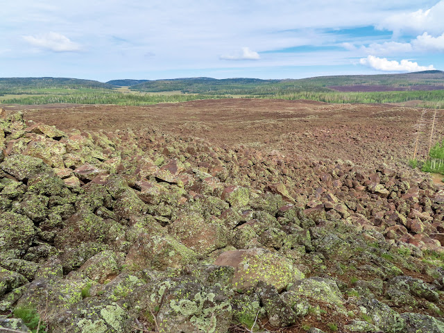 View across a mile of the lava field