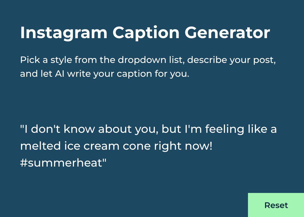 Hootsuite Instagram Caption Generator