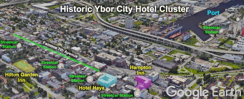 Historic Ybor City Hotels - Map