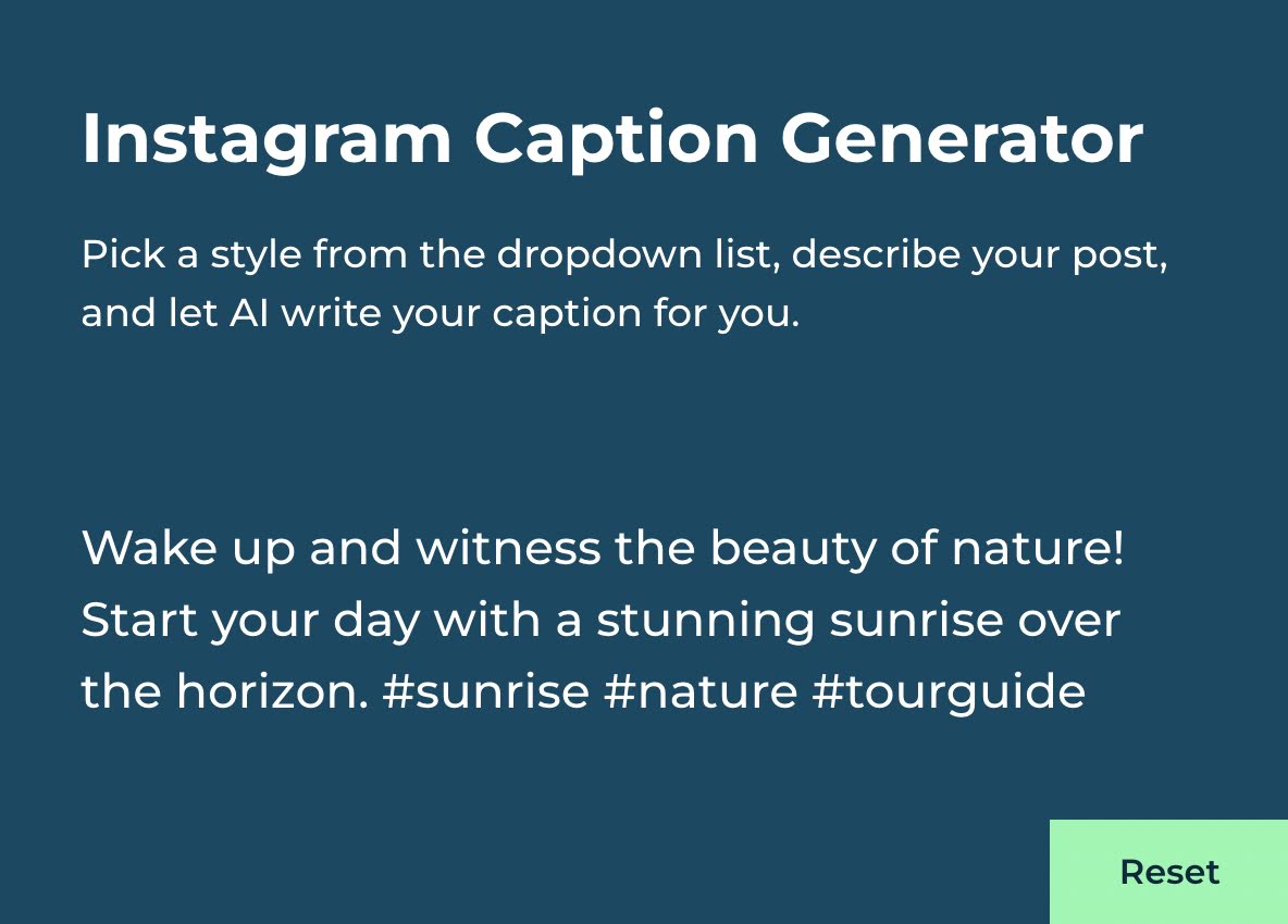 Hootsuite Instagram Caption Generator