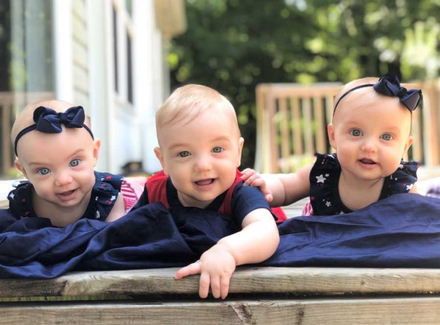  Here’s One, Two, And Three Three Babies! Woman Births Miracle Triplets After Pregnancy Losses