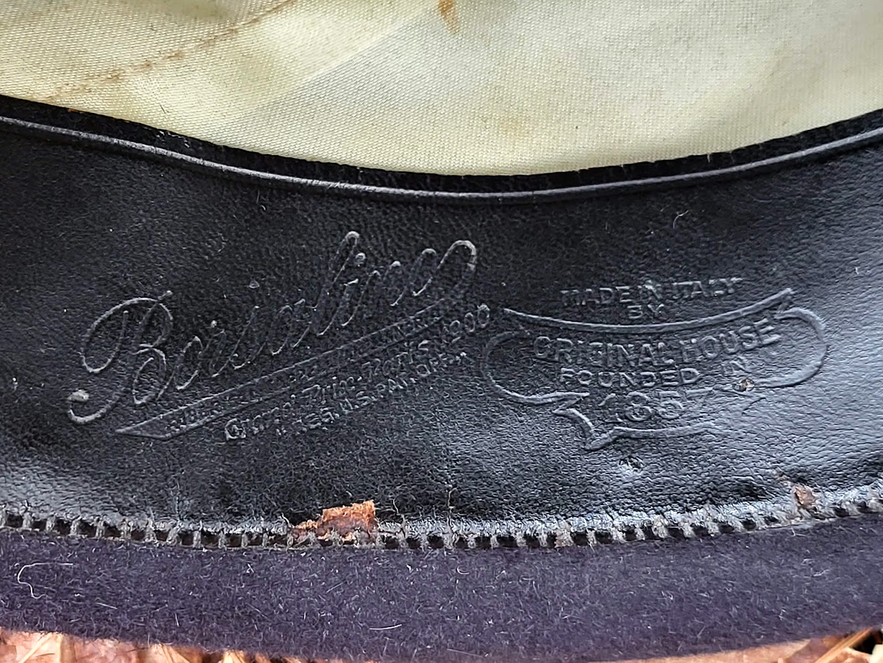 1979 Borsalino Serikon Cobalto - faded logo imprint with Original House printed in English for North America