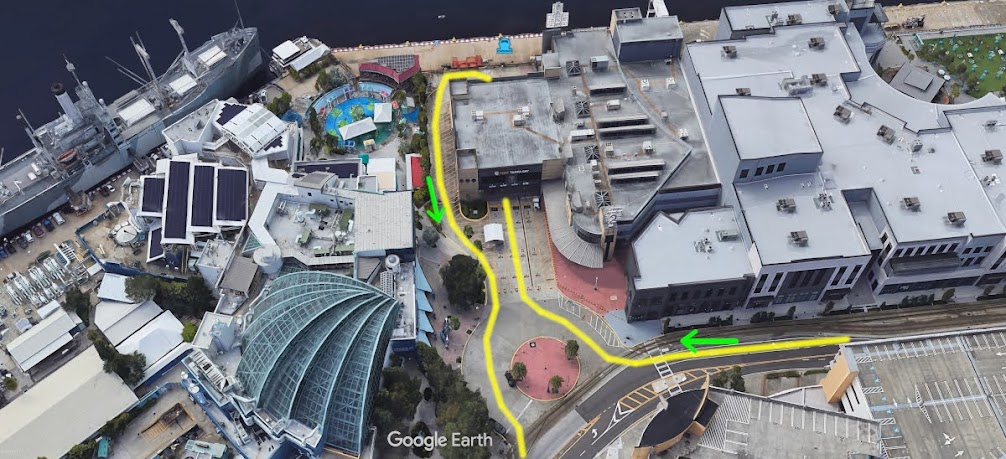 Terminal 2 - Enter from Channelside Dr and drop off your luggage - then exit to the left