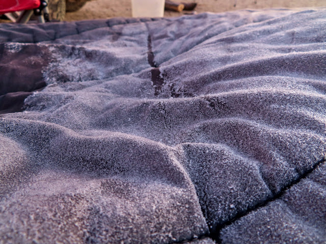 Frost on my sleeping bag