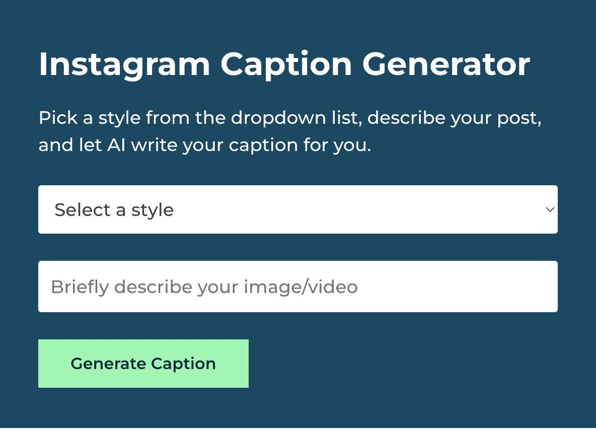 Hootsuite Instagram Caption Generator