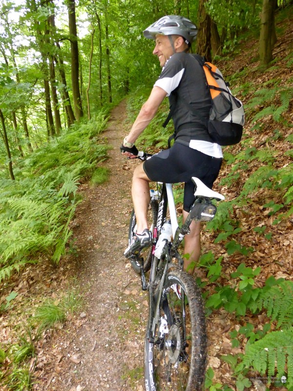 Cycling along the hills near Neckargemund