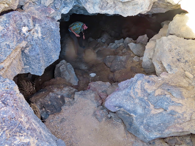 Chris inside the lava tube