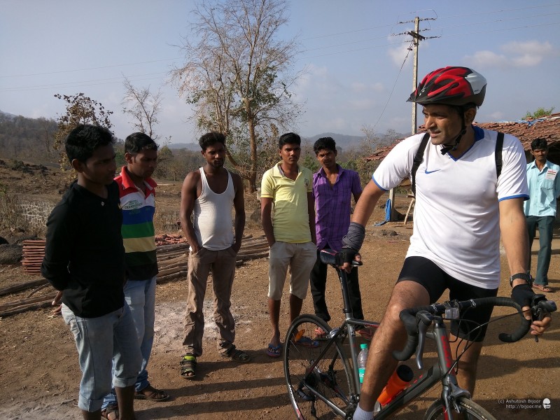 As we prepared to head back, met a bunch of locals who asked us the inevitable question “How much do these bikes cost?”