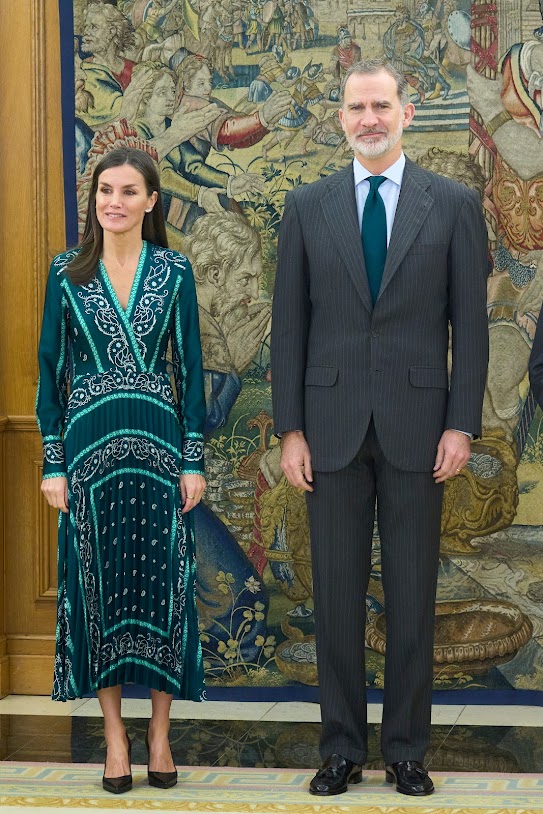 King Felipe and Queen Letizia met with Spanish Red Cross and Bicentennial Commission of the National Police at Palace