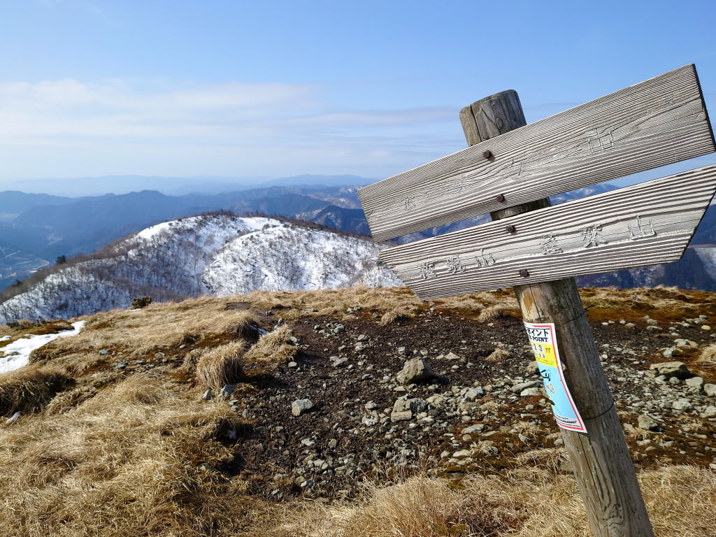 雪の蓬莱山登山│権現岳～蓬莱山ピストンルート