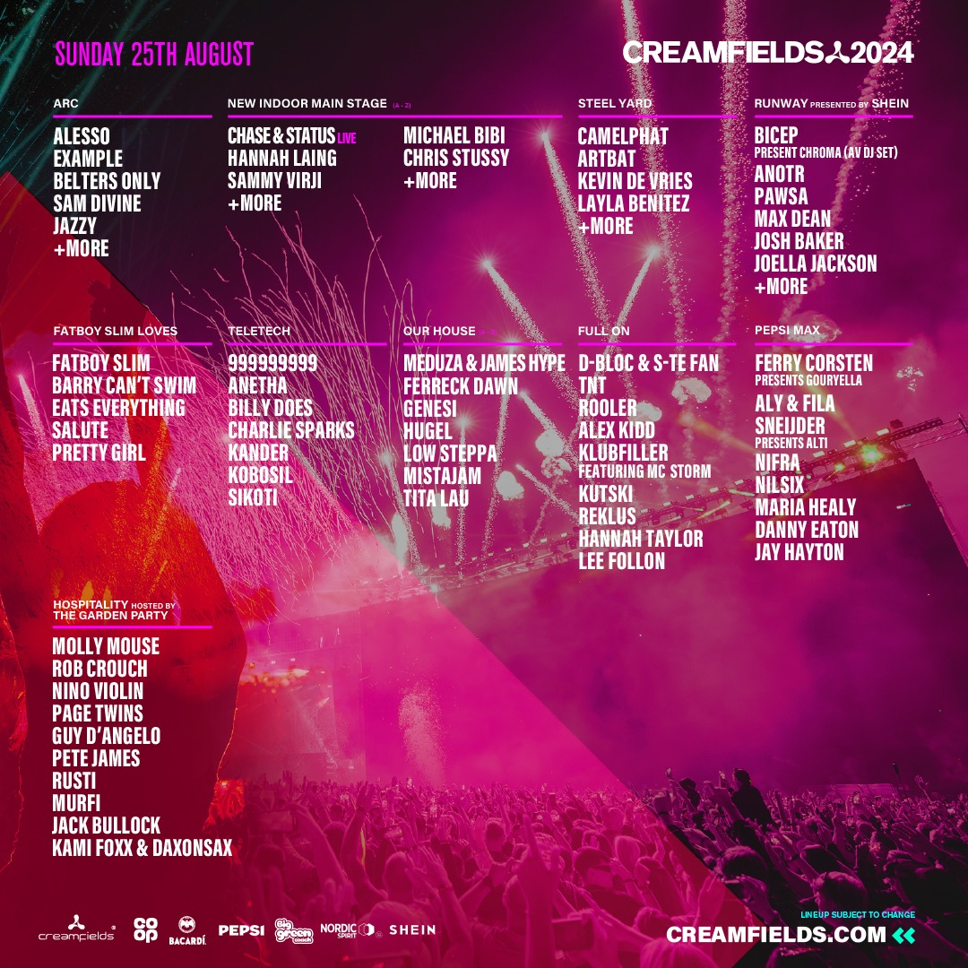 Creamfields lineup