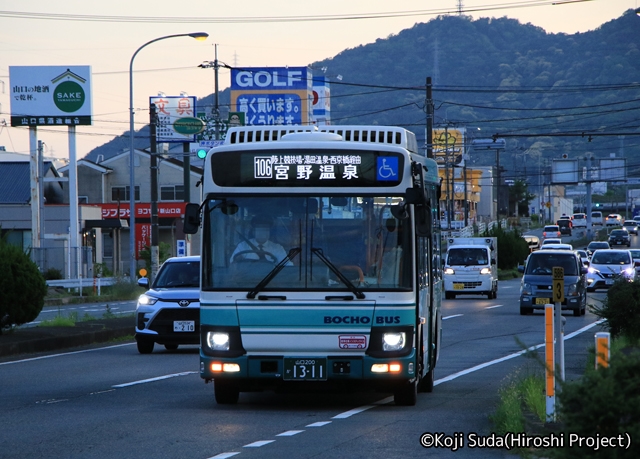 防長交通　106系統「新山口～西京橋～宮野温泉線」　山口仁保津駅前にて