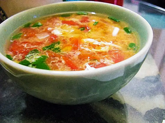egg, Soup, tomato, Tomato Egg Drop Soup, chinese, recipe, 番茄, 蛋花湯