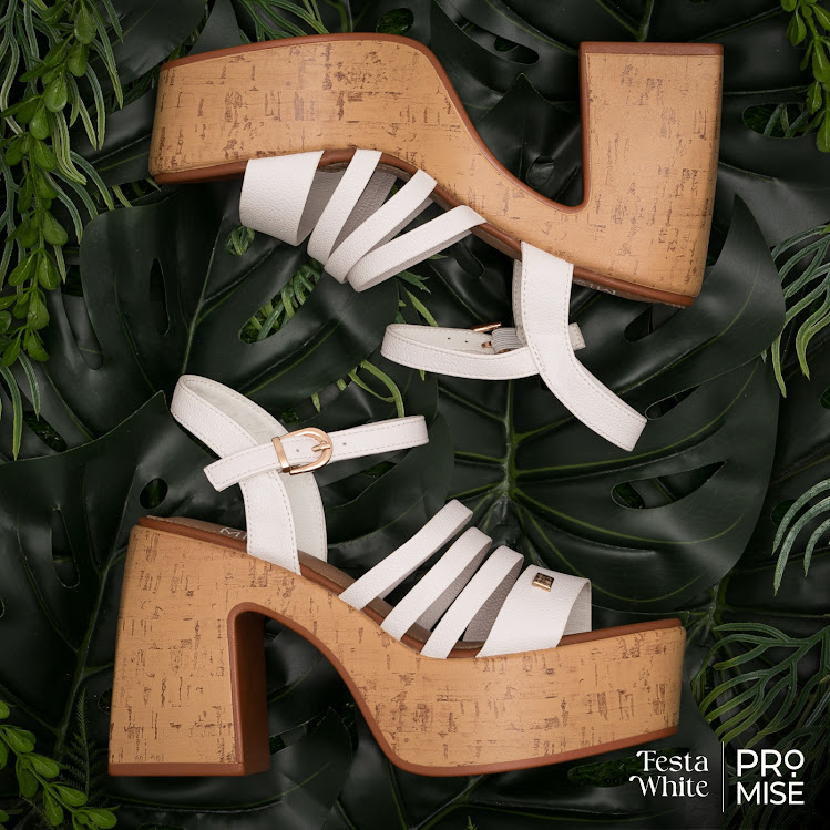 Sandalias Promise Festa White para dama