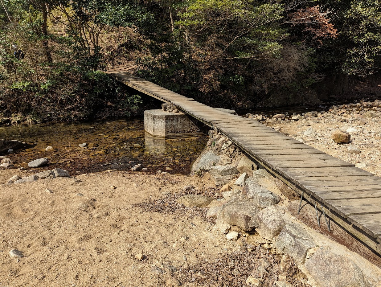 櫻茶屋から、市ケ原堰堤を下ったところの橋。