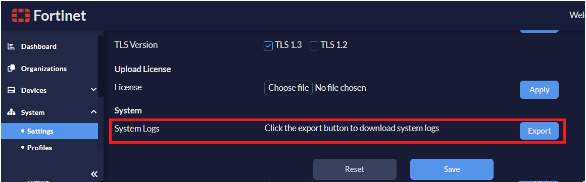 FPC Export System Log