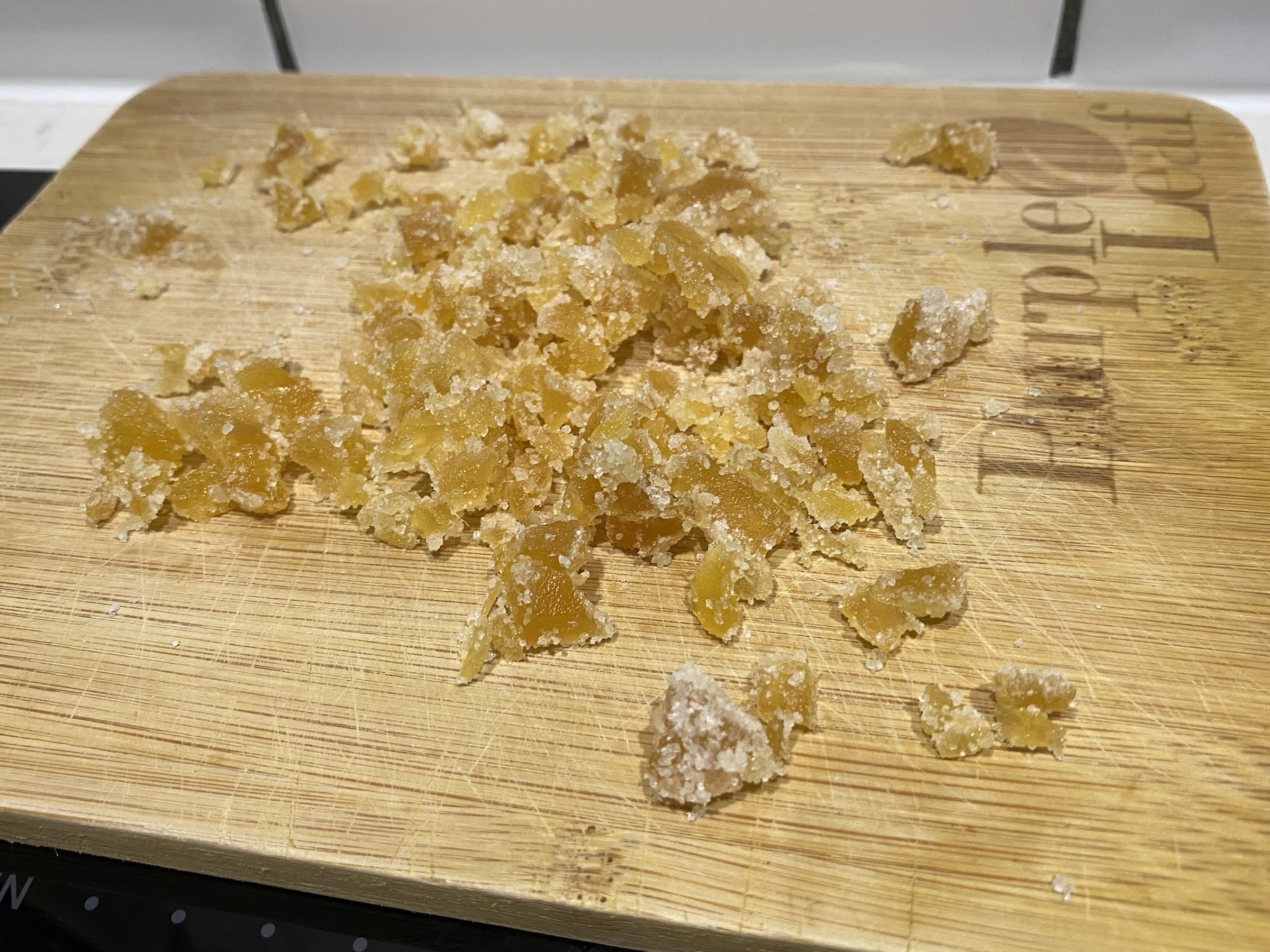 Crystallised ginger for a little extra spice