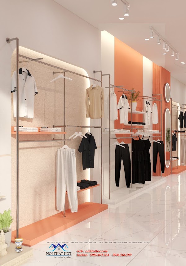 thiết kế shop thời trang 70m2