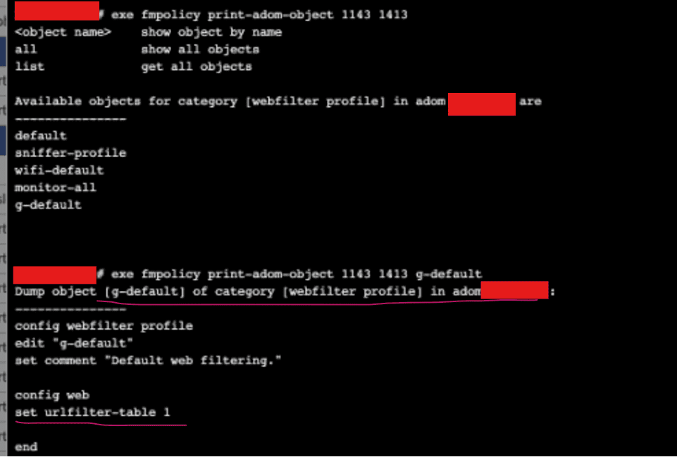 This article focuses on the search web filter profile name g-default.