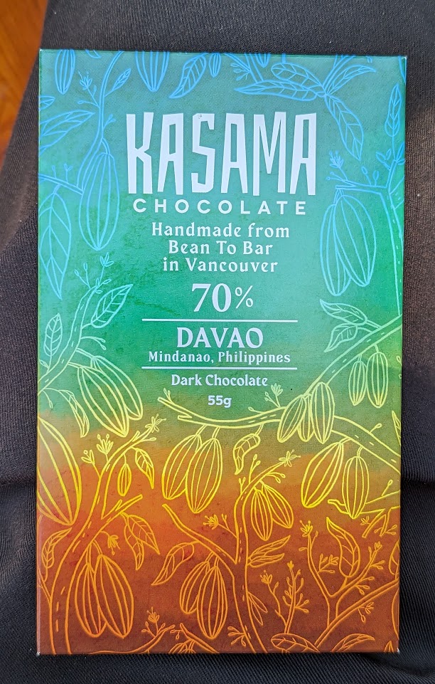 70% davao kasama chocolate bar