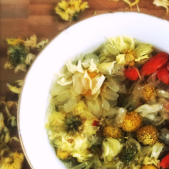 Chrysanthemum, Wolfberry. goji berry, recipe, Tea 菊花枸杞茶, chinese, tonic