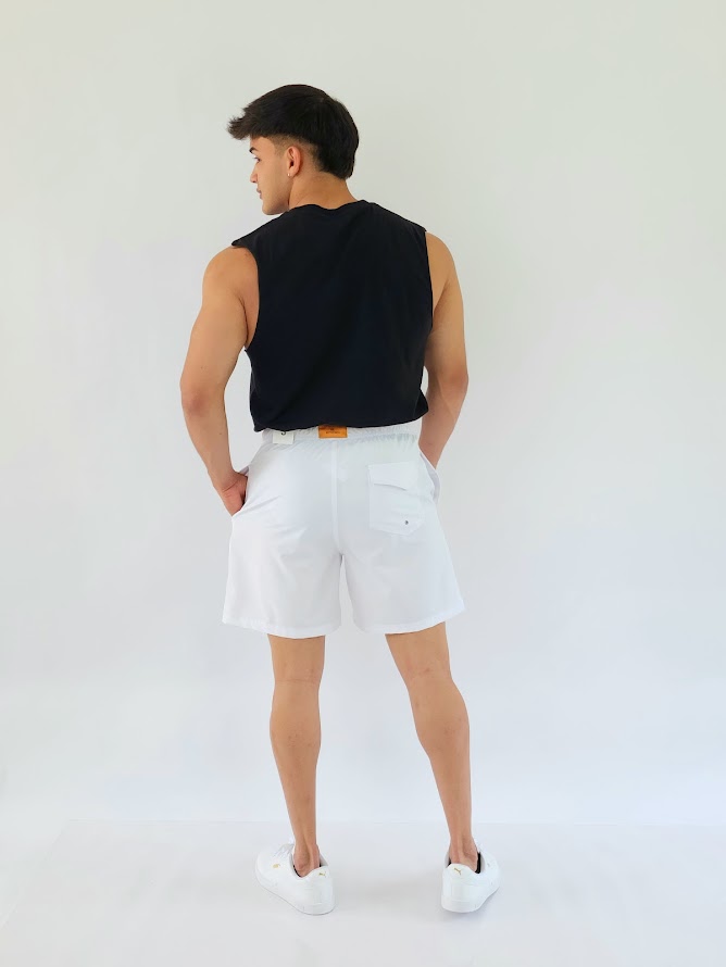 Pantaloneta Estivaneli color blanco para Caballero