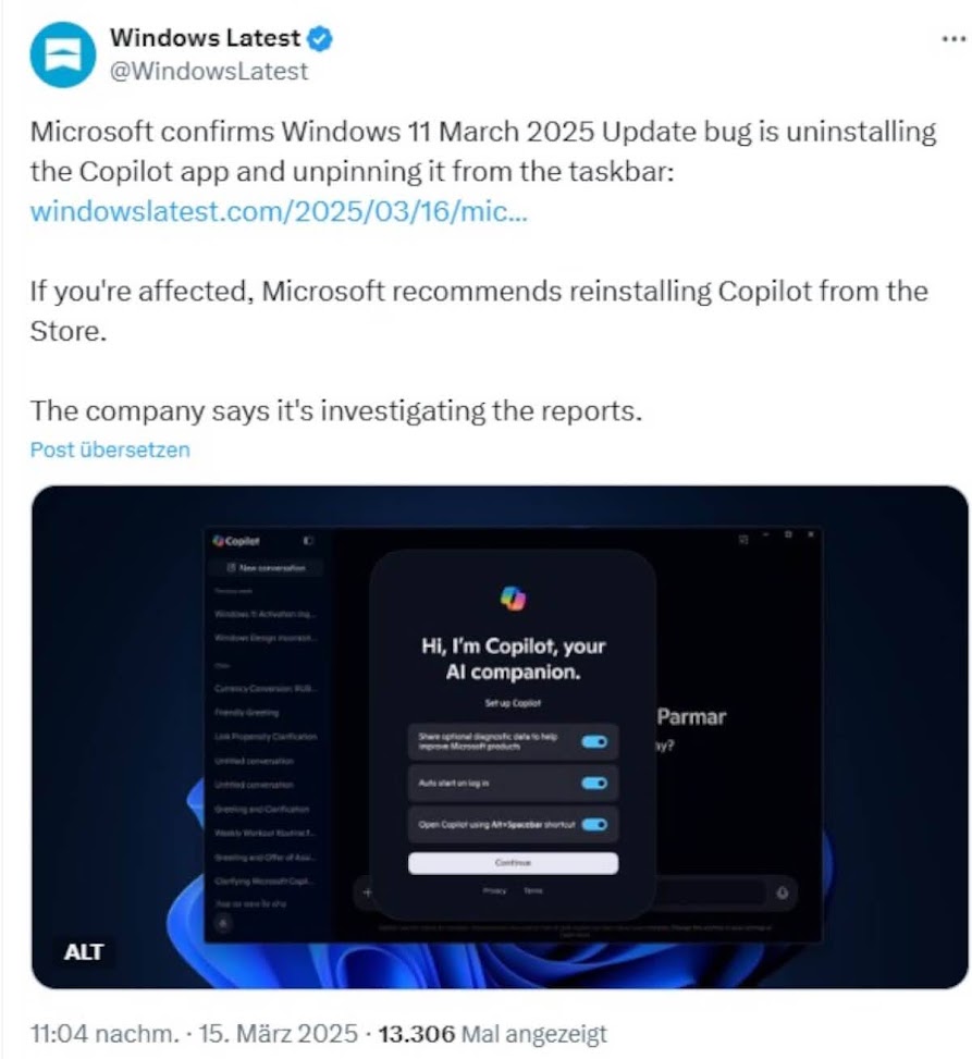 Why Did Microsoft Remove Copilot in the Windows 10/11 March 2025 Updates?